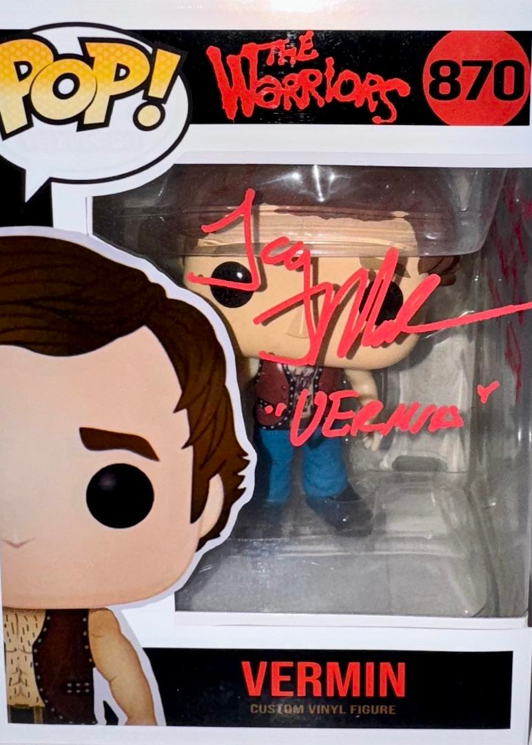 Terry Michos Signed Custom Funko Pop #870 "Vermin" (The Warriors) - Beckett COA